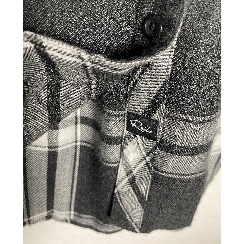 Rails‎ Women's Hunter Ash/Bone Plaid Check Soft Flannel Shirt Button Up Casual M - Picture 6 of 10